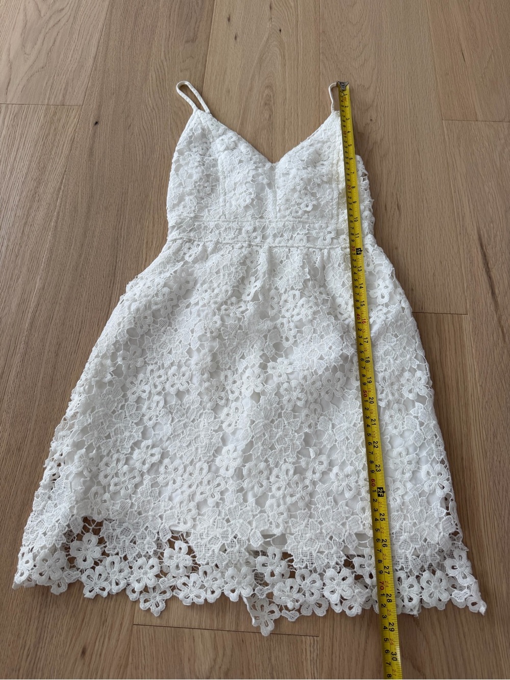 Abercrombie & Fitch White Lace Spaghetti-Strap Dress - Picture 4 of 6